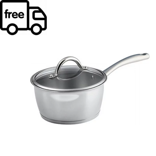 Tramontina Gourmet Tri-Ply Clad 4 Quart Covered Sauce Pan - Stainless