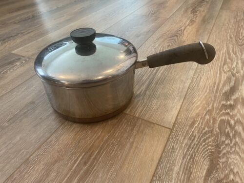 1 1/2 Qt Copper Bottom Sauce Pot/Pan w/Lid REVERE WARE Rome