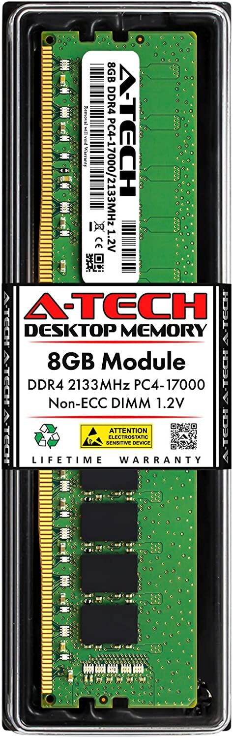 A-Tech 32GB (4x8GB) DDR4 2133 MHz UDIMM PC4-17000 (PC4-2133P) CL15