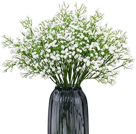 Yaopeing 16Pcs Babys Breath Artificial Flowers,Faux Gypsophila Flowers  Bouquets,Real Touch Flowers for Wedding Party Home Garden Decoration,Blue